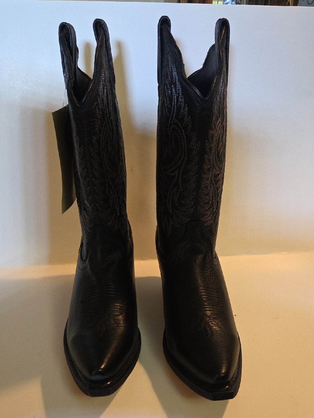 Masterson Boot Company Women's Black Western Boots Size 7 1/2 W, NWT